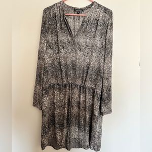 Hilary Radley Grey Snakeskin Dress